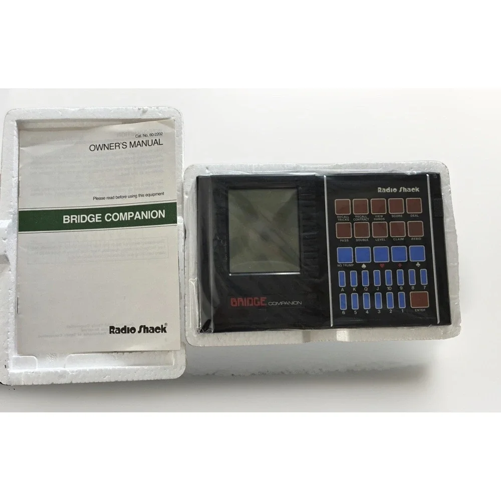 New In Box Radio Shack Bridge Companion Electronic Handheld Game Vintage Toy
